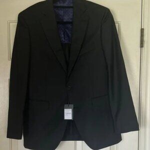 Alton Lane NEW 40R Mens Suit Jacket Blazer Black Funeral Work Wool 2 Button $695